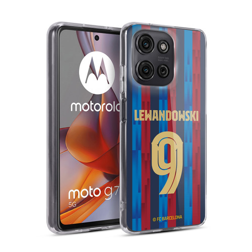 FC Barcelona 2022/23 Players Home Kit Robert Lewandowski Soft Gel Case for Motorola Moto G75