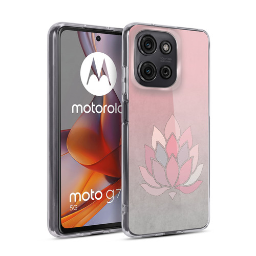 LebensArt Pastels Lotus Soft Gel Case for Motorola Moto G75