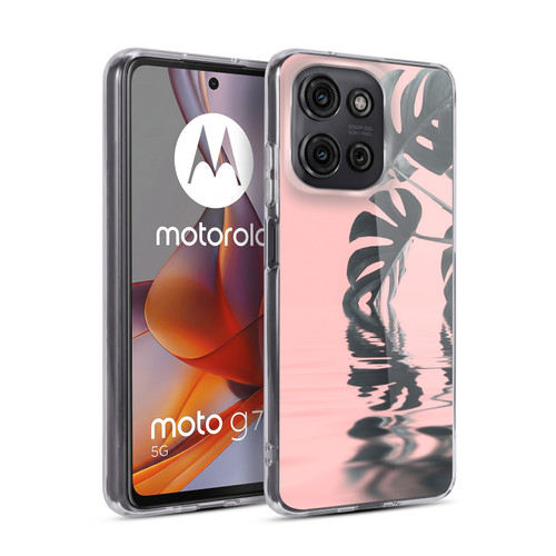 LebensArt Pastels Monstera Soft Gel Case for Motorola Moto G75
