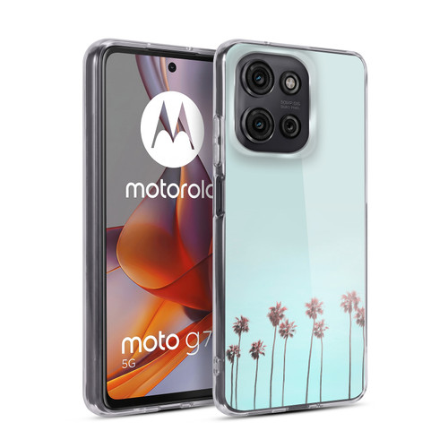 LebensArt Pastels Paradise Palm Soft Gel Case for Motorola Moto G75