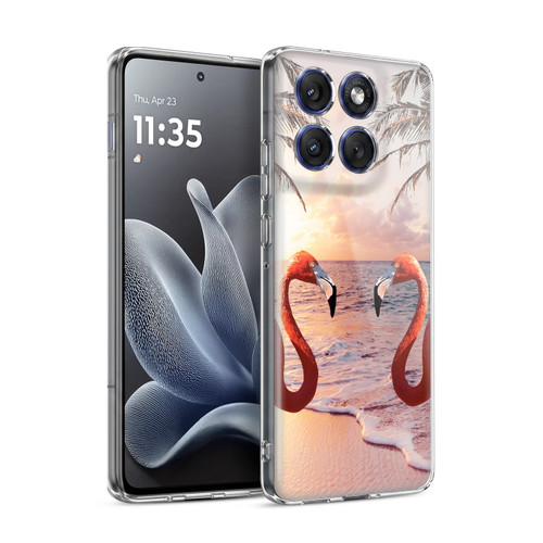 Random Galaxy Mixed Designs Flamingos & Palm Trees Soft Gel Case for Motorola Edge 70