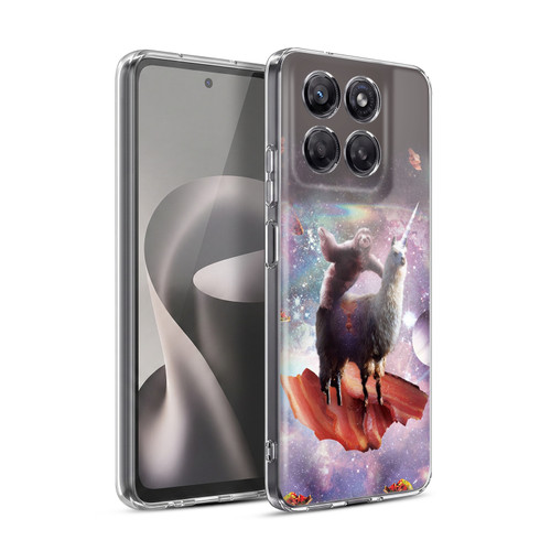 Random Galaxy Space Llama Outer Space Sloth & Bacons Soft Gel Case for Motorola Moto G37 Power