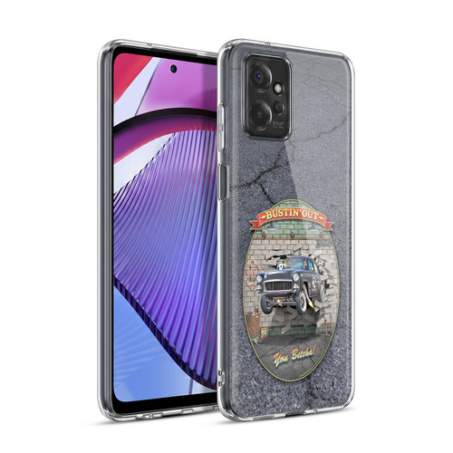 Larry Grossman Retro Collection Bustin' Out '55 Gasser Soft Gel Case for Motorola Moto G Power (2023)