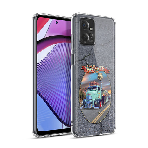 Larry Grossman Retro Collection Keep on Truckin' Rt. 66 Soft Gel Case for Motorola Moto G Power (2023)