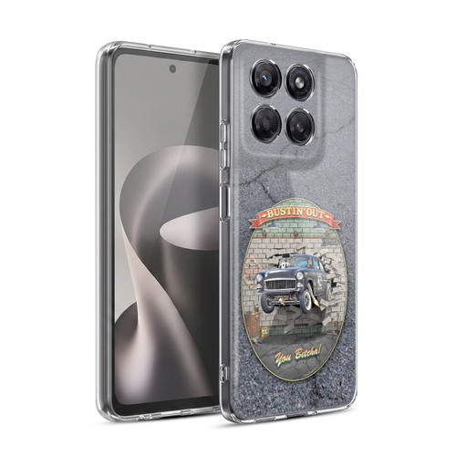 Larry Grossman Retro Collection Bustin' Out '55 Gasser Soft Gel Case for Motorola Moto G37 Power
