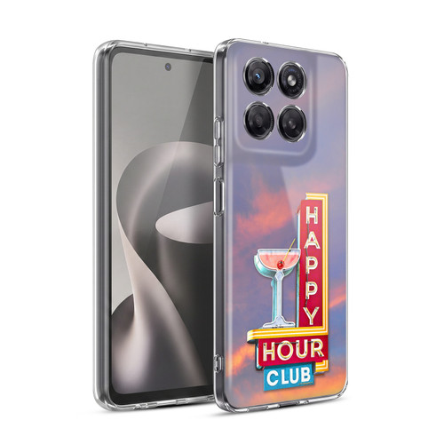 Larry Grossman Retro Collection Happy Hour Club Soft Gel Case for Motorola Moto G37 Power