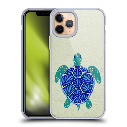 Cat Coquillette Sea Turtle Blue Soft Gel Case for Apple iPhone 11 Pro