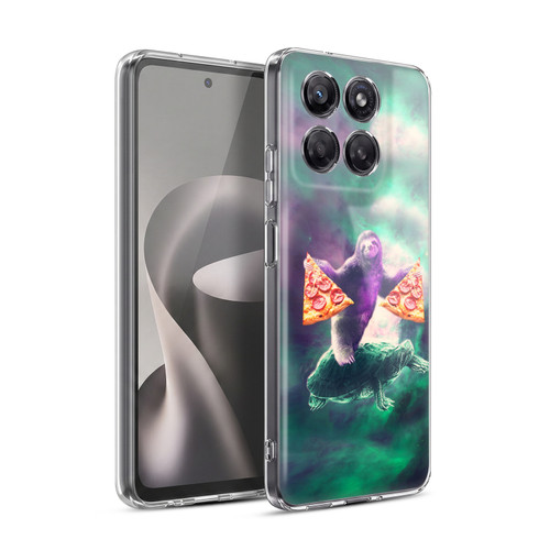 Random Galaxy Space Pizza Ride Sloth Riding Turtle Soft Gel Case for Motorola Moto G37 Power