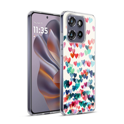 Micklyn Le Feuvre Patterns Watercolour Heart Connections Soft Gel Case for Motorola Edge 50 Neo