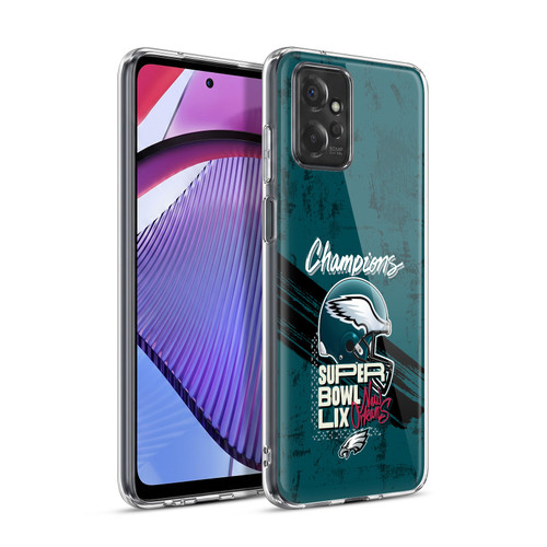 NFL 2025 Super Bowl LIX Champions Eagles Helmet Soft Gel Case for Motorola Moto G Power (2023)