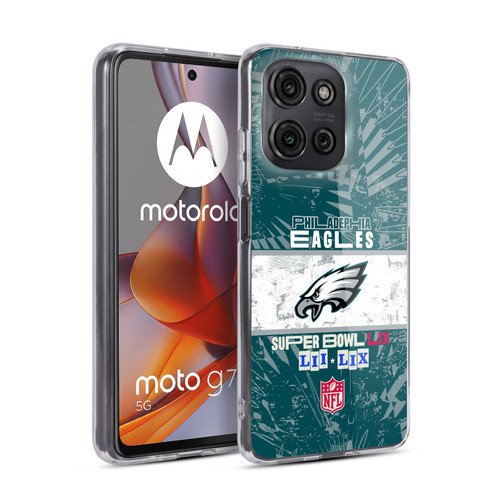 NFL 2025 Super Bowl LIX Champions Eagles All Wins Soft Gel Case for Motorola Moto G75