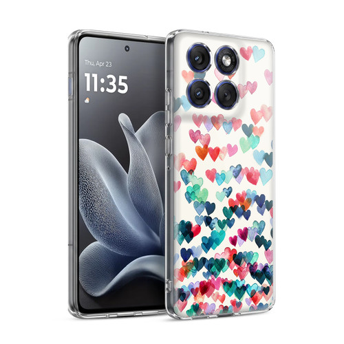 Micklyn Le Feuvre Patterns Watercolour Heart Connections Soft Gel Case for Motorola Edge 70