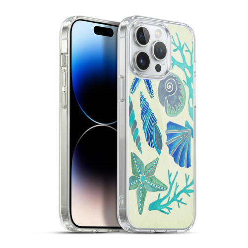 Cat Coquillette Sea Seashells Blue Soft Gel Case for Apple iPhone 13 Pro Max & MagSafe