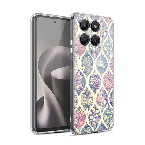 Micklyn Le Feuvre Patterns Painted Floral Ogee in Vintage Tones Soft Gel Case for Motorola Moto G37 Power