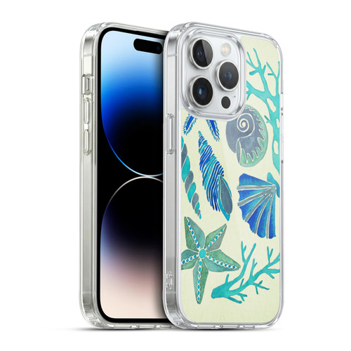 Cat Coquillette Sea Seashells Blue Soft Gel Case for Apple iPhone 13 Pro & MagSafe