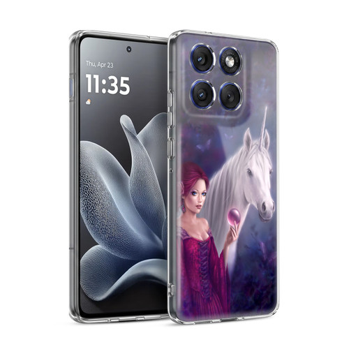 Rachel Anderson Art Unicorn And Princess Soft Gel Case for Motorola Edge 70