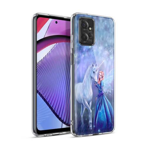 Rachel Anderson Art Purple Unicorn And Forest Fairy Soft Gel Case for Motorola Moto G Power (2023)
