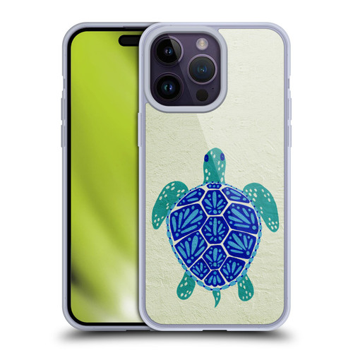 Cat Coquillette Sea Turtle Blue Soft Gel Case for Apple iPhone 14 Pro Max