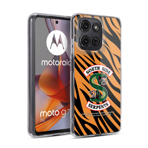 Riverdale South Side Serpents Tiger Print Logo Soft Gel Case for Motorola Moto G75