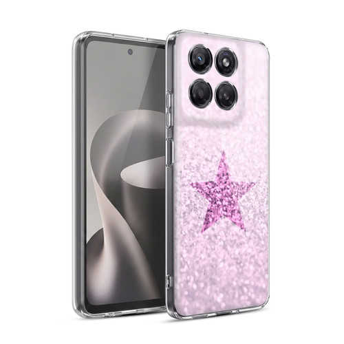 Monika Strigel Glitter Star Pastel Pink Soft Gel Case for Motorola Moto G37 Power