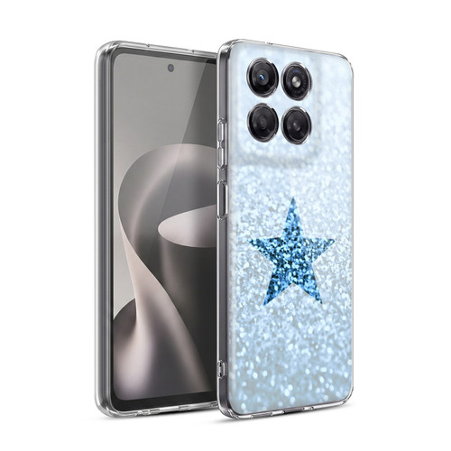 Monika Strigel Glitter Star Pastel Rainy Blue Soft Gel Case for Motorola Moto G37 Power