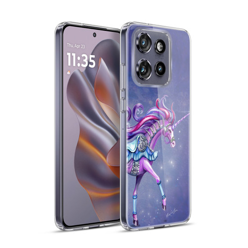 Rose Khan Unicorns Purple Carousel Horse Soft Gel Case for Motorola Edge 50 Neo