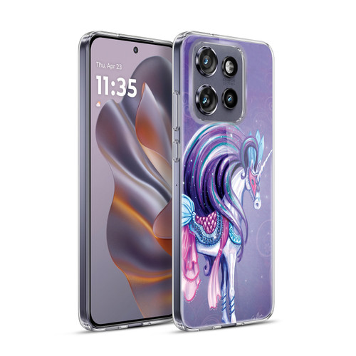 Rose Khan Unicorns White And Purple Soft Gel Case for Motorola Edge 50 Neo