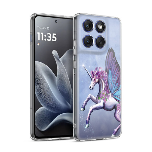 Rose Khan Unicorns Lilac Purple Butterfly Soft Gel Case for Motorola Edge 70