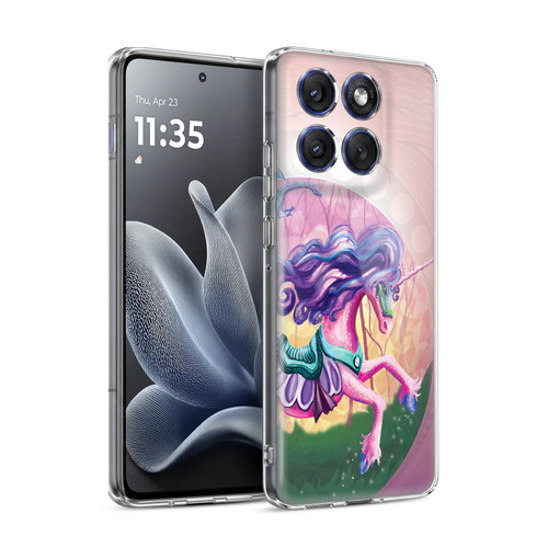 Rose Khan Unicorns Pink Spring Soft Gel Case for Motorola Edge 70