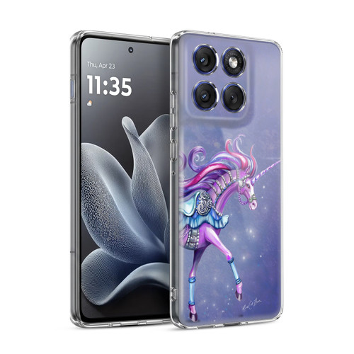 Rose Khan Unicorns Purple Carousel Horse Soft Gel Case for Motorola Edge 70