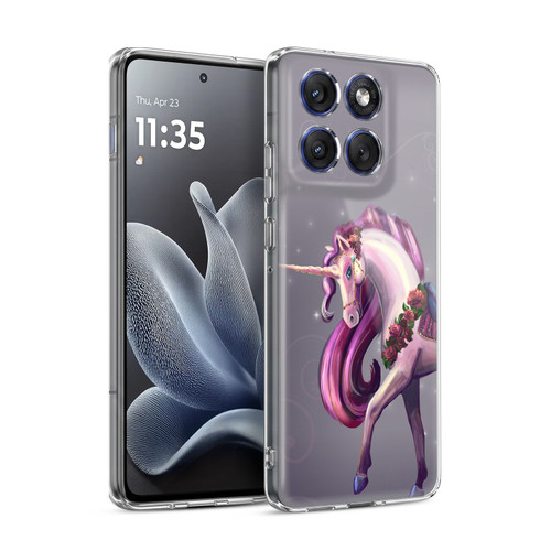Rose Khan Unicorns Rose Red Soft Gel Case for Motorola Edge 70