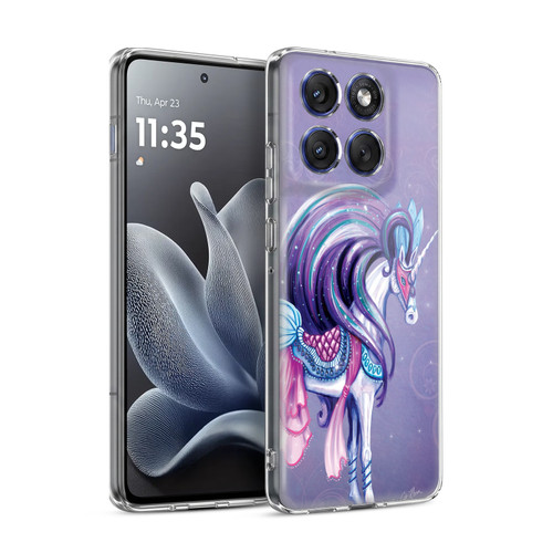 Rose Khan Unicorns White And Purple Soft Gel Case for Motorola Edge 70