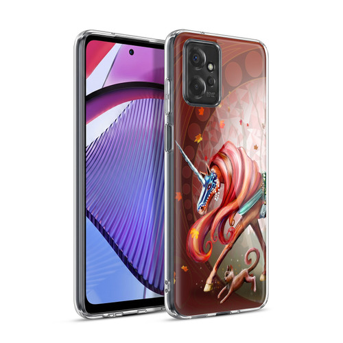 Rose Khan Unicorns Autumn Orange Soft Gel Case for Motorola Moto G Power (2023)