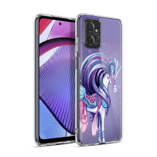 Rose Khan Unicorns White And Purple Soft Gel Case for Motorola Moto G Power (2023)