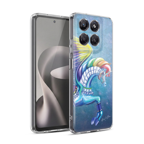 Rose Khan Unicorns Rainbow Carousel Horse Soft Gel Case for Motorola Moto G37 Power