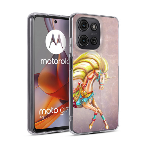 Rose Khan Unicorns Western Palomino Soft Gel Case for Motorola Moto G75
