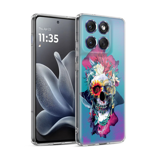 Riza Peker Skulls 5 Blue Soft Gel Case for Motorola Edge 70