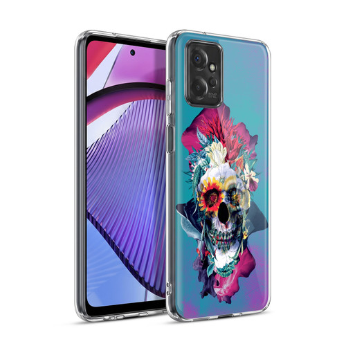 Riza Peker Skulls 5 Blue Soft Gel Case for Motorola Moto G Power (2023)