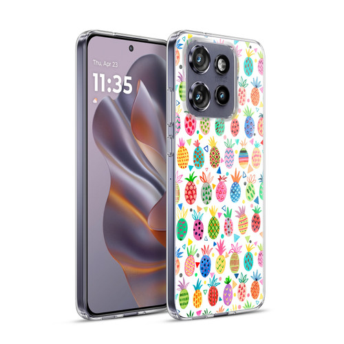 Ninola Mix Patterns Geometric Pineapples Soft Gel Case for Motorola Edge 50 Neo