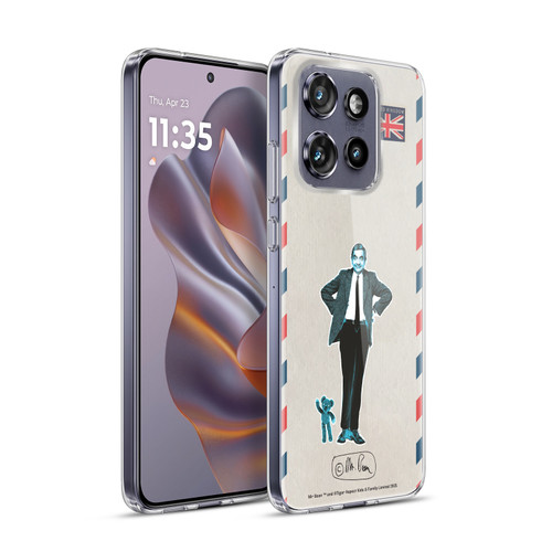 Mr. Bean London Art Postcard Soft Gel Case for Motorola Edge 50 Neo