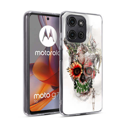 Riza Peker Skulls 5 Broken Horn Soft Gel Case for Motorola Moto G75
