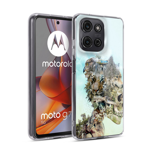 Riza Peker Skulls 5 Nature 2 Soft Gel Case for Motorola Moto G75