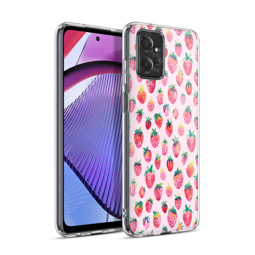 Ninola Mix Patterns Summer Strawberries Soft Gel Case for Motorola Moto G Power (2023)