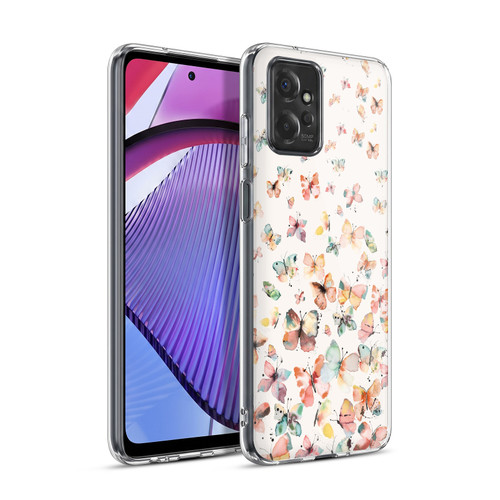 Ninola Mix Patterns Watercolor Butterflies Soft Gel Case for Motorola Moto G Power (2023)