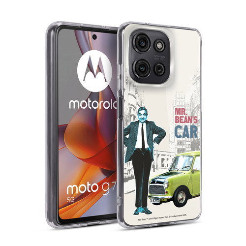 Mr. Bean London Art With Car Soft Gel Case for Motorola Moto G75