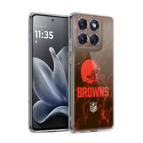 NFL Cleveland Browns Graphics Coloured Marble Soft Gel Case for Motorola Edge 70
