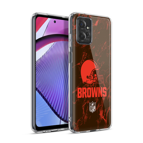 NFL Cleveland Browns Graphics Coloured Marble Soft Gel Case for Motorola Moto G Power (2023)