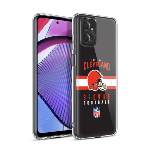 NFL Cleveland Browns Graphics Helmet Typography Soft Gel Case for Motorola Moto G Power (2023)