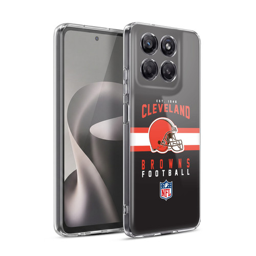 NFL Cleveland Browns Graphics Helmet Typography Soft Gel Case for Motorola Moto G37 Power