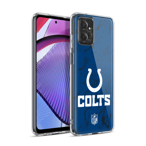 NFL Indianapolis Colts Graphics Coloured Marble Soft Gel Case for Motorola Moto G Power (2023)